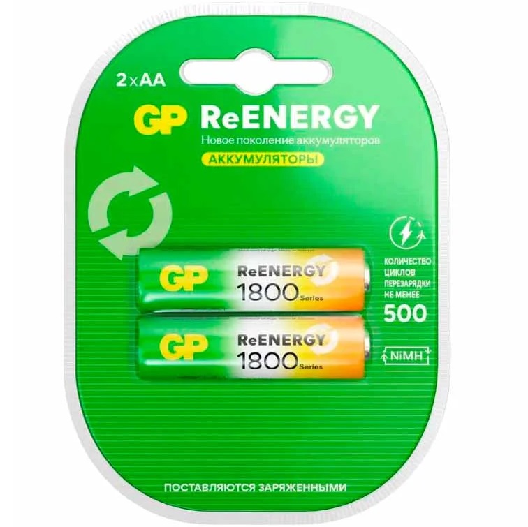 Аккумулятор GP R06 (1800mAh) ReEnergy BL-2 (180AAHCRGY-2CRCB2)