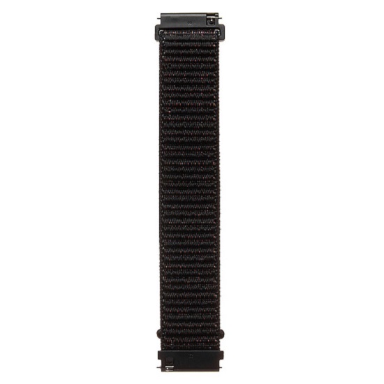 Силиконовый ремешок WB37 Nylon на липучке Универсальный 22мм (black) 2