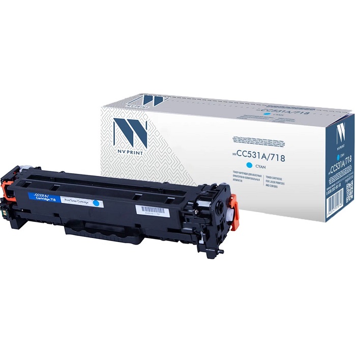 Картридж NV Print совместимый HP CC531A/Canon718 Cyan  дляLJ Color CP2025/Canon i-SENSYSLBP-7200C(2800k)