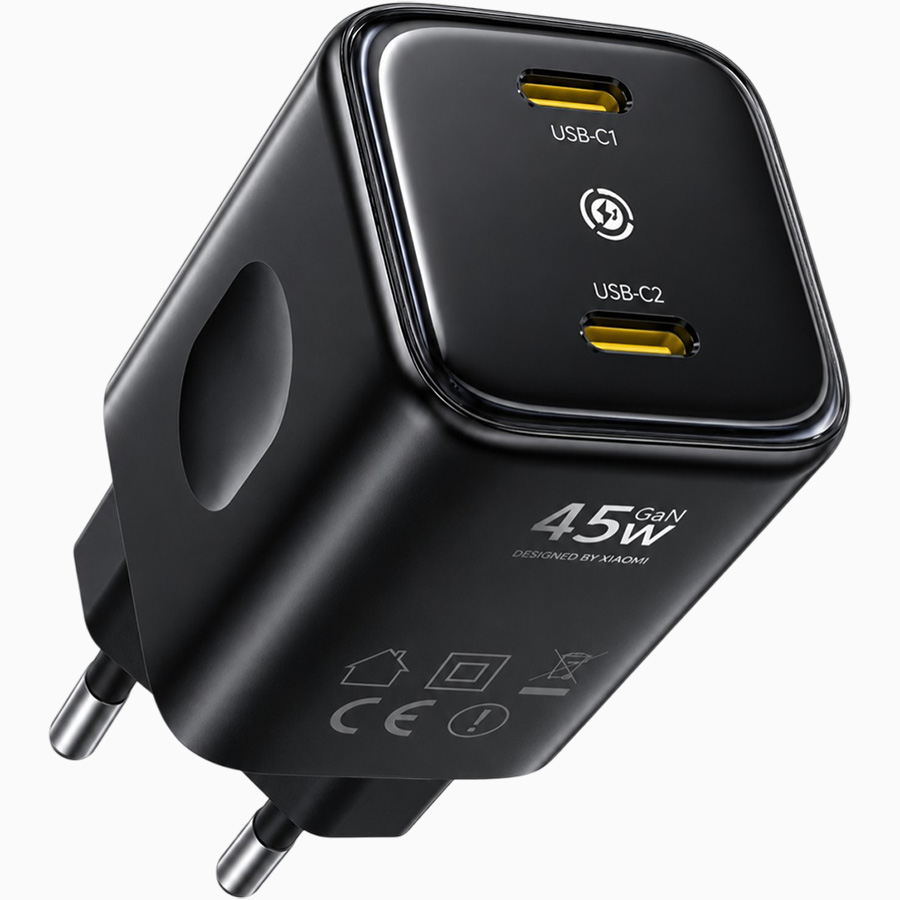 Сетевое ЗУ 2Type-C BASEUS PicoGo AN13 E0121F00, черный, PD45W