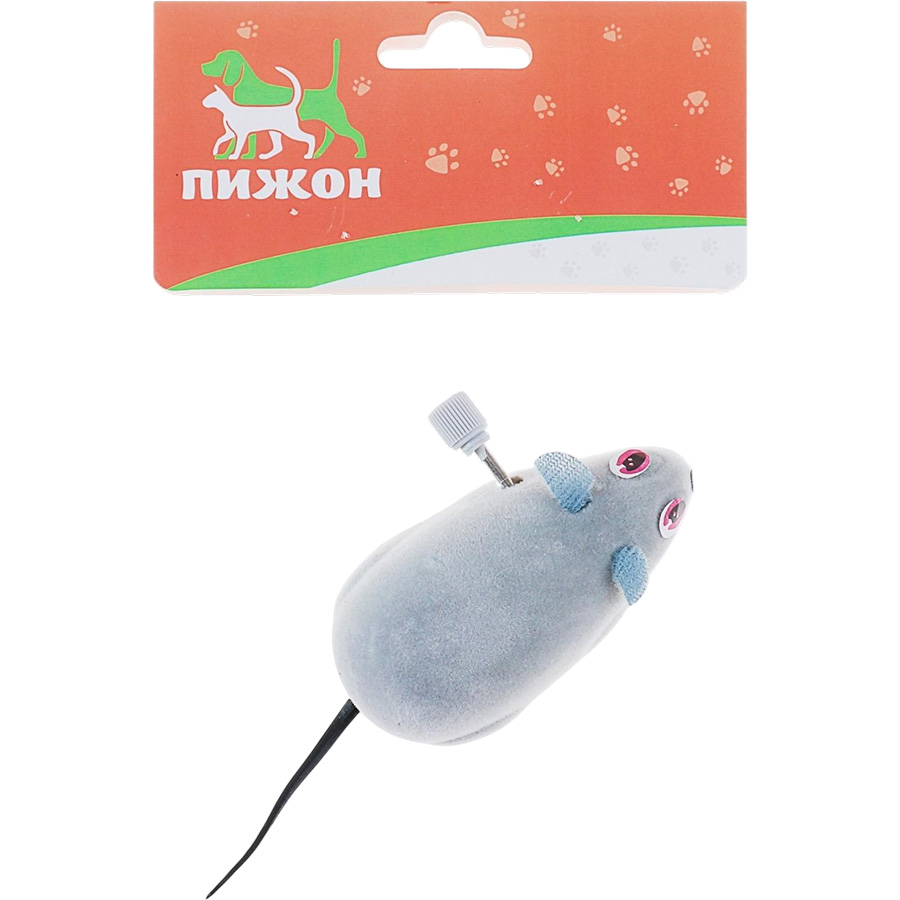 Мышь заводная, 7 см, серая 1120956 7
