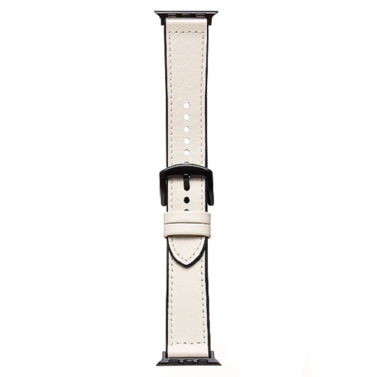 Кожаный ремешок ApW39 Skin для Apple Watch 42/44/45/49 mm экокожа (white)
