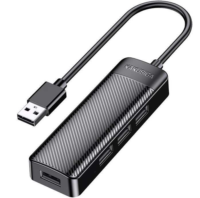 USB-Хаб Kakusiga KSC-1409-G 4USB 2.0 0.2 м на USB черный