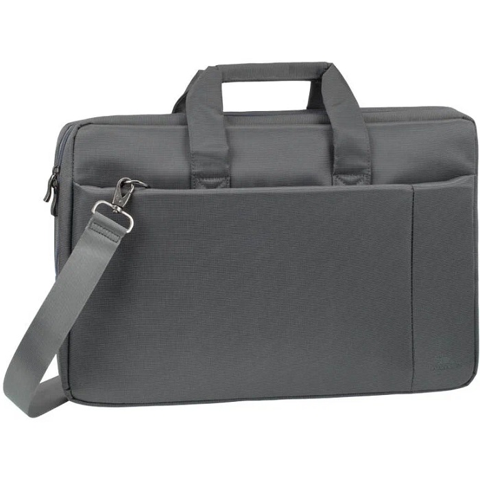 Сумка для ноутбука 17" Riva 8251 серый полиэстер