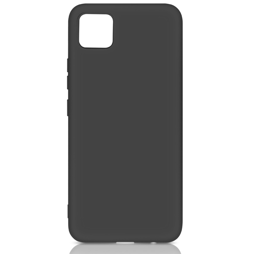 Силиконовый чехол DF для Realme C11 DF rmOriginal-05 (black) с микрофиброй