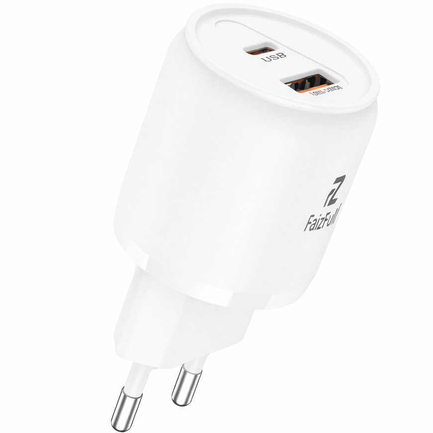 Сетевое ЗУ 1USB/1Type-C FaizFull FC150 белый, 70W, Type-Lightning