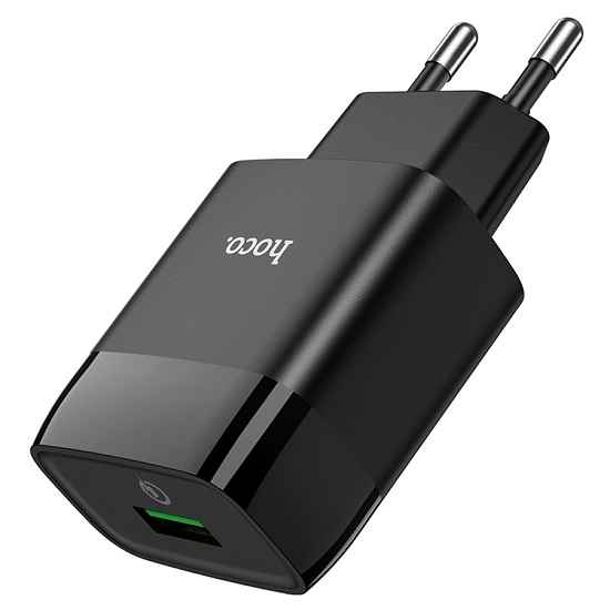 Сетевое ЗУ 1USB 3A HOCO C72Q, черный, QC3.0 3