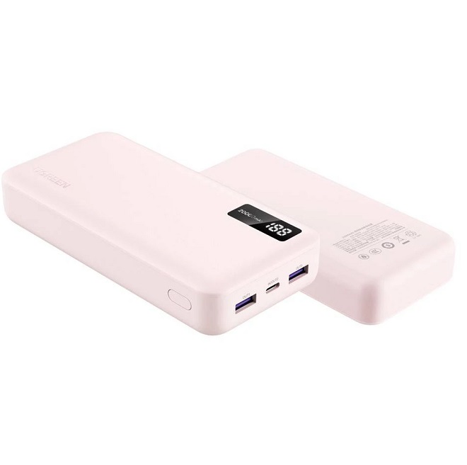 Внешний АКБ UGREEN PB312 (65589B) (20000mAh) розовый 2
