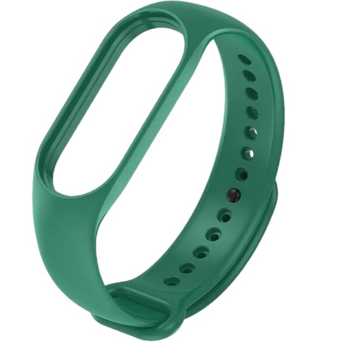 Силиконовый ремешок для Xiaomi Mi band 5/6 зеленый