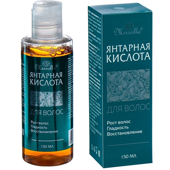 Янтарная кислота для волос Mirrolla, 150 мл 2
