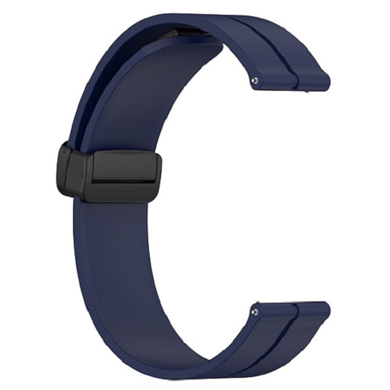 Силиконовый ремешок WB29 Универсальный 22мм на магните (dark blue) 2