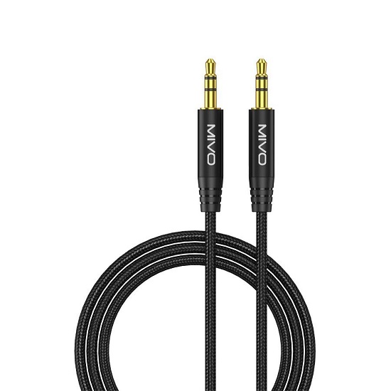 Кабель Jack 3.5 <--> Jack 3.5  1.0м MIVO MX-A1 черный