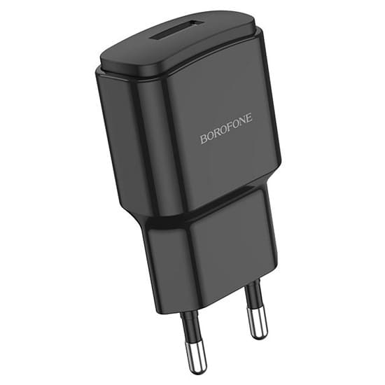 Сетевое ЗУ 1USB BOROFONE BA48A, Orion, чёрный 3