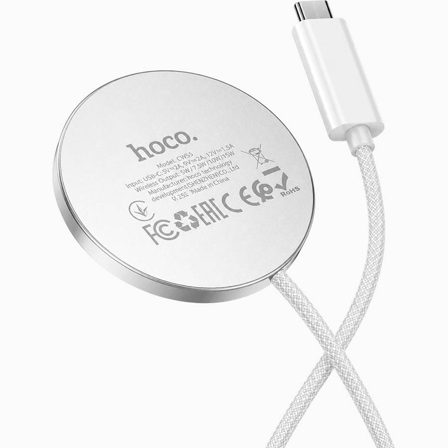 Беспроводное ЗУ HOCO CW63 белое, 15W 4