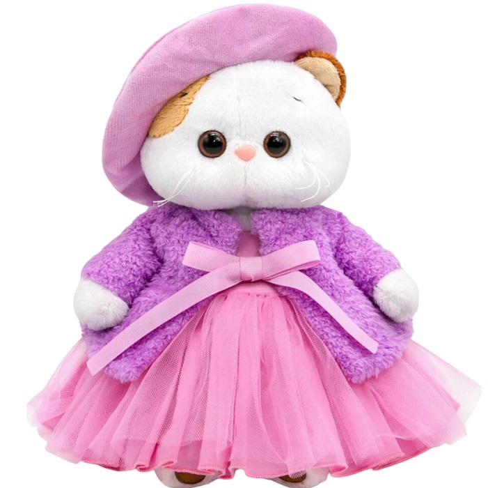 Мягкая игрушка Кошечка Ли-Ли в лилово-розовом комплекте 27 см (LK27-156)