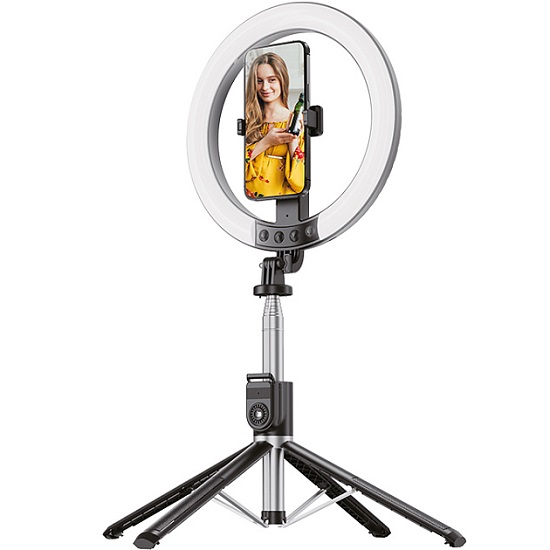 Светодиодное кольцо-подсветка WALKER WLR-2050R, 26 см, RGB (со штативом)