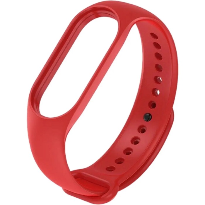 Силиконовый ремешок для Xiaomi mi band 5/6  красный