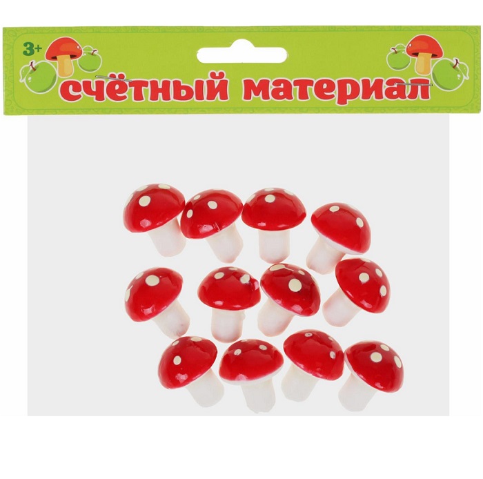 Счётный материал «Грибочки», набор 12 шт., размер 1 шт. — 2.5 см 2502744