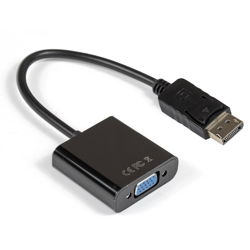 Переходник DisplayPort >--< VGA EXEGATE EX284910RUS EX-DPM-VGAF-0.15 (20M/15F, 0,15м)