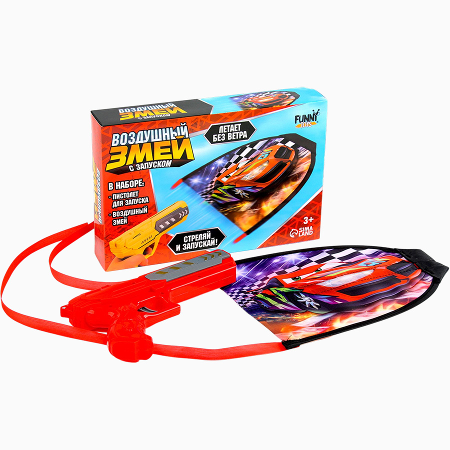 Воздушный змей с запуском Funny toys «Гонка» 10262101 7