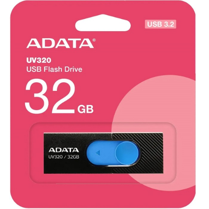 USB 32Gb A-Data UV320  чёрный/синий, 3.1