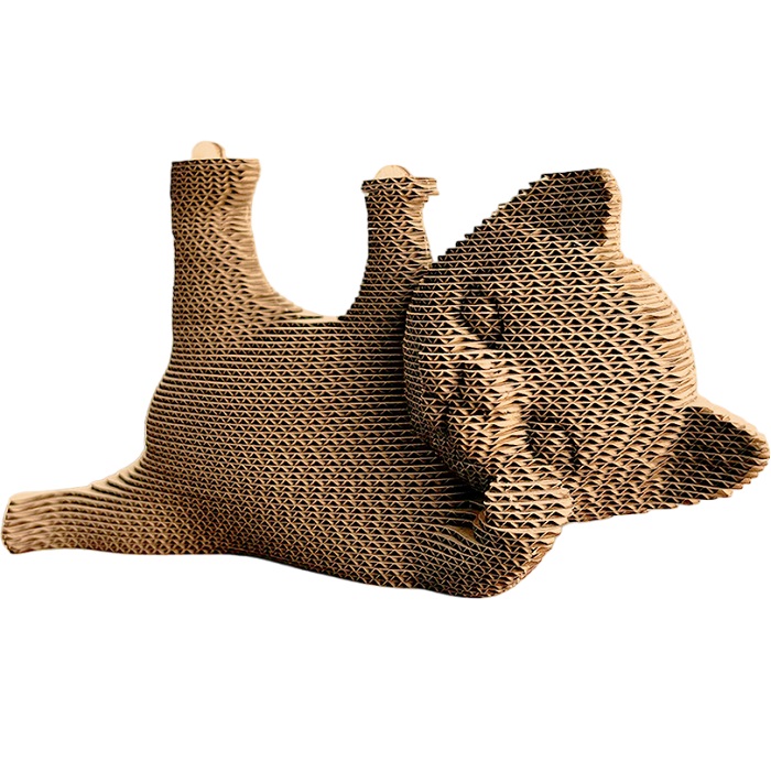 Картонный 3D конструктор QBRIX Котик-гимнаст 2