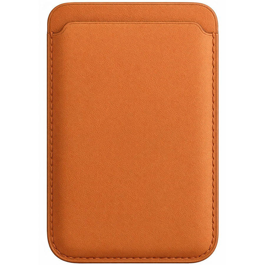 Кошелек для карт iPhone Leather Wallet MagSafe с лого (№05 темно-коричневый)