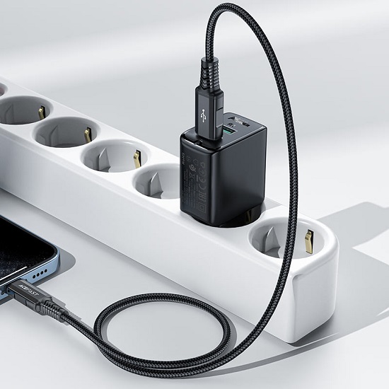 Сетевое ЗУ 2USB ACEFAST A33 черный,  QC18W 4
