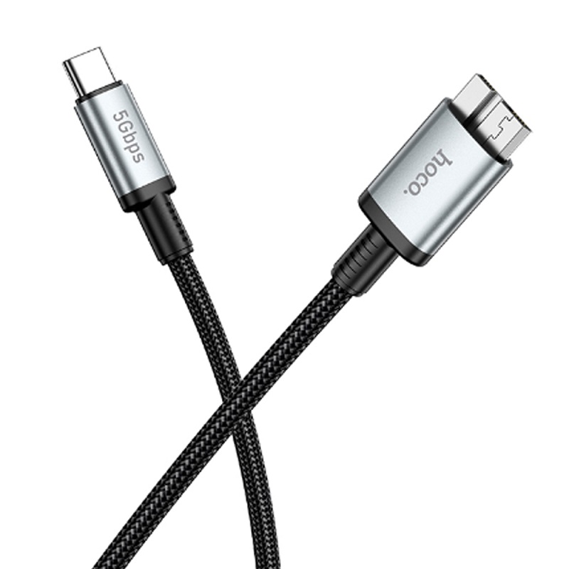 Кабель-удлинитель USB  0.5м HOCO US10 черный