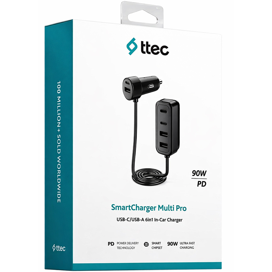 Авто ЗУ 3У 3USB/3Type-C TTEC 2CKP06S черный 5