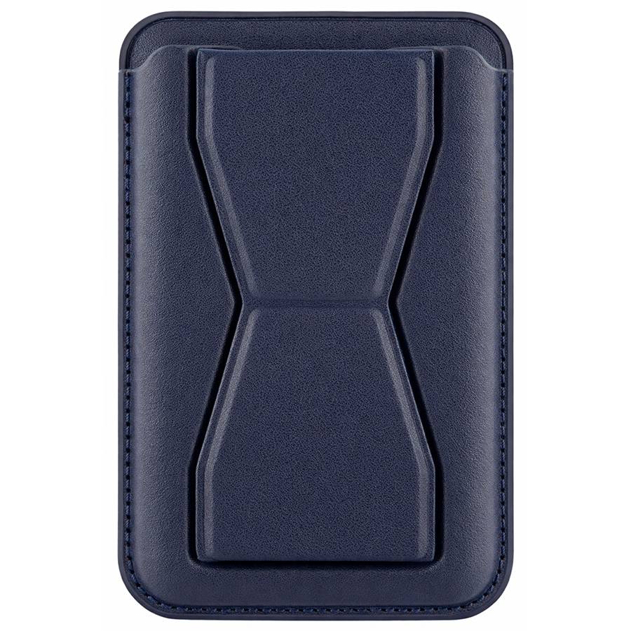 Кошелек для карт Smart Grip MagSafe, кожзам, синий, подставка