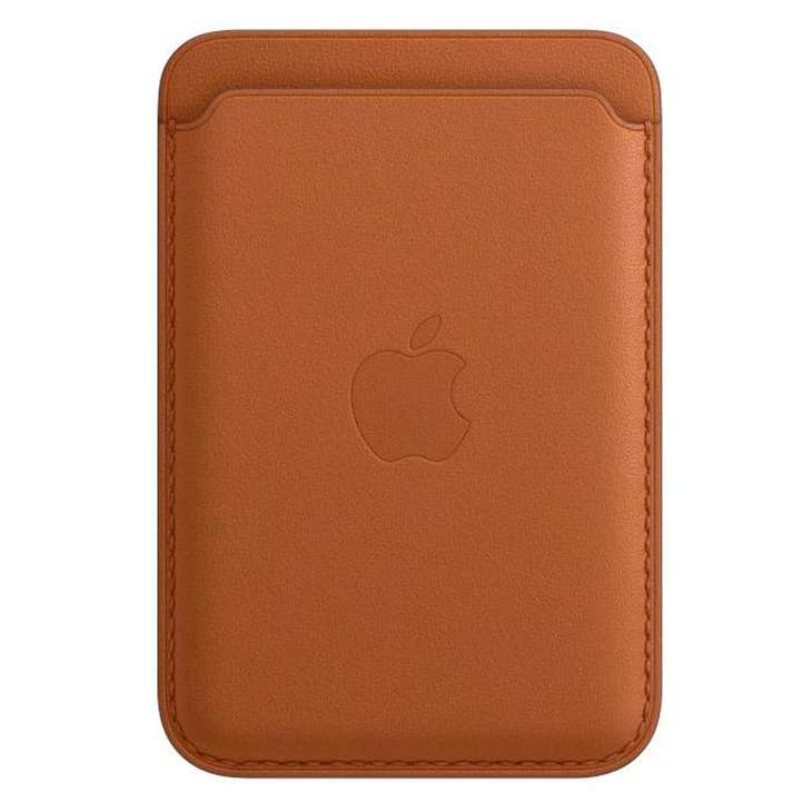 Кошелек для карт MagSafe Leather Wallet для Apple iPhone с анимацией, светло-коричневый