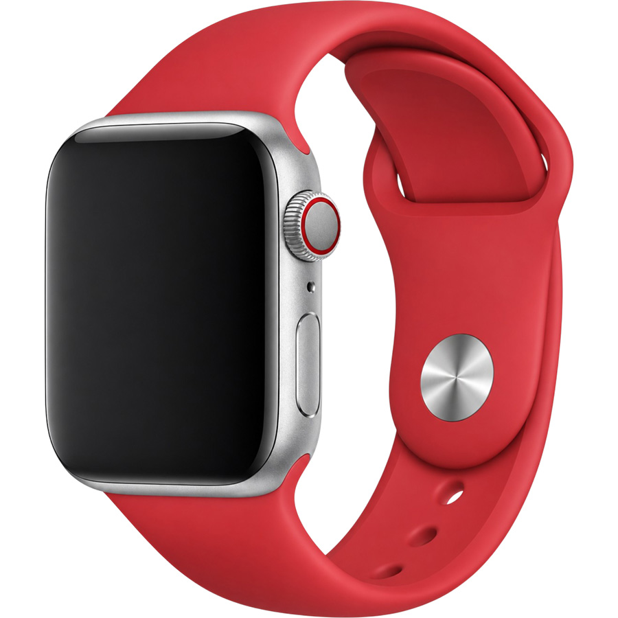 Силиконовый ремешок Gurdini для APPLE Watch 42/44/45/49mm, красный (2 ремешка в комплекте)