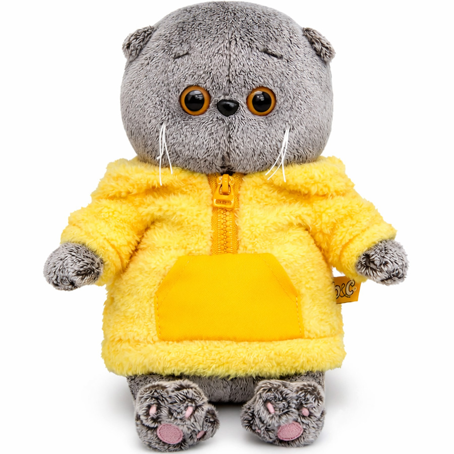 Мягкая игрушка Кот Басик беби в анораке , 20 см (BB-164)