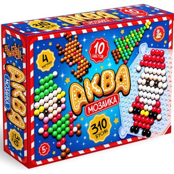 Аквамозаика "Новый год" 4 фигурки, 310 эл УТМ01505743