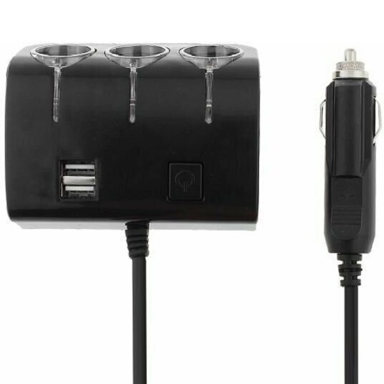 Разветвитель прикуривателя OLESSON 1506 (3 выхода + 2USB) 2