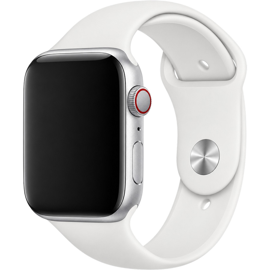 Силиконовый ремешок Gurdini для APPLE Watch 42/44/45/49mm, белый (2 ремешка в комплекте)