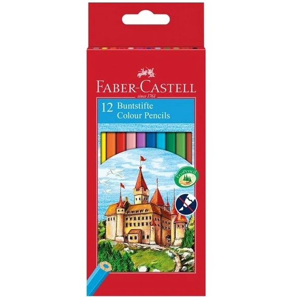 Карандаши Faber-Castell "Замок", 12цв., шестигр., заточ. 120112