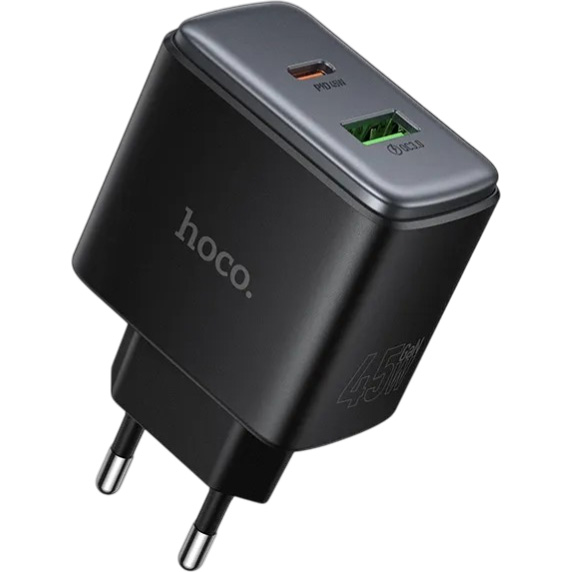 Сетевое ЗУ  1USB/1Type-C HOCO C158A черный, PD45W