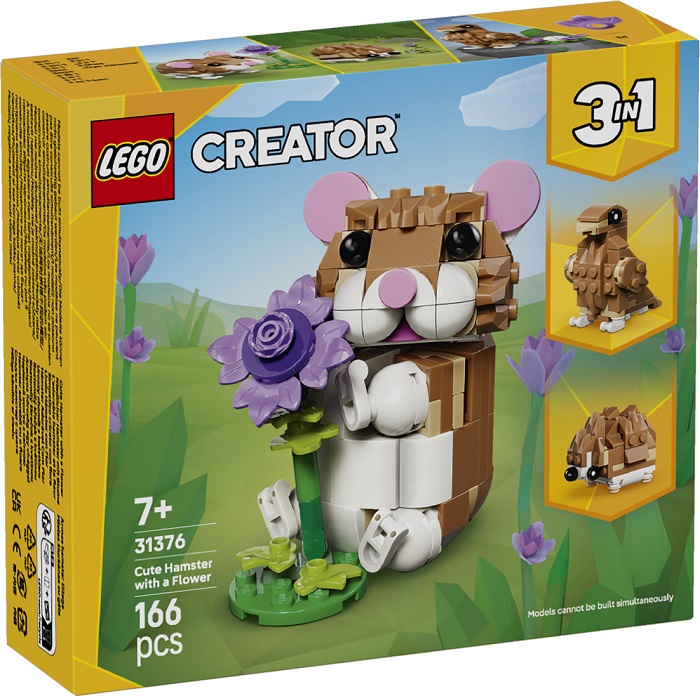 Конструктор LEGO CREATOR 31376 Милый хомячок с цветком (УП 20*15*9)