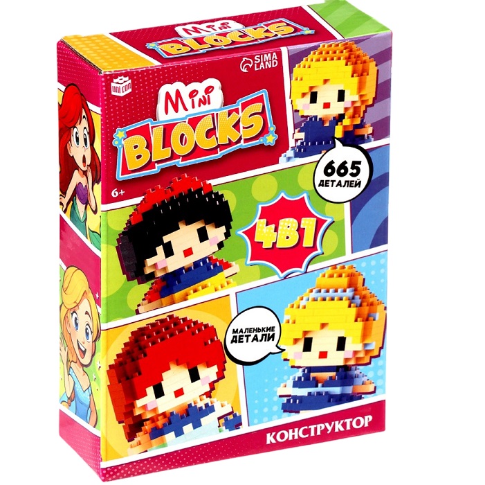 Конструктор «Mini Blocks. Принцессы», 665 деталей 10898077