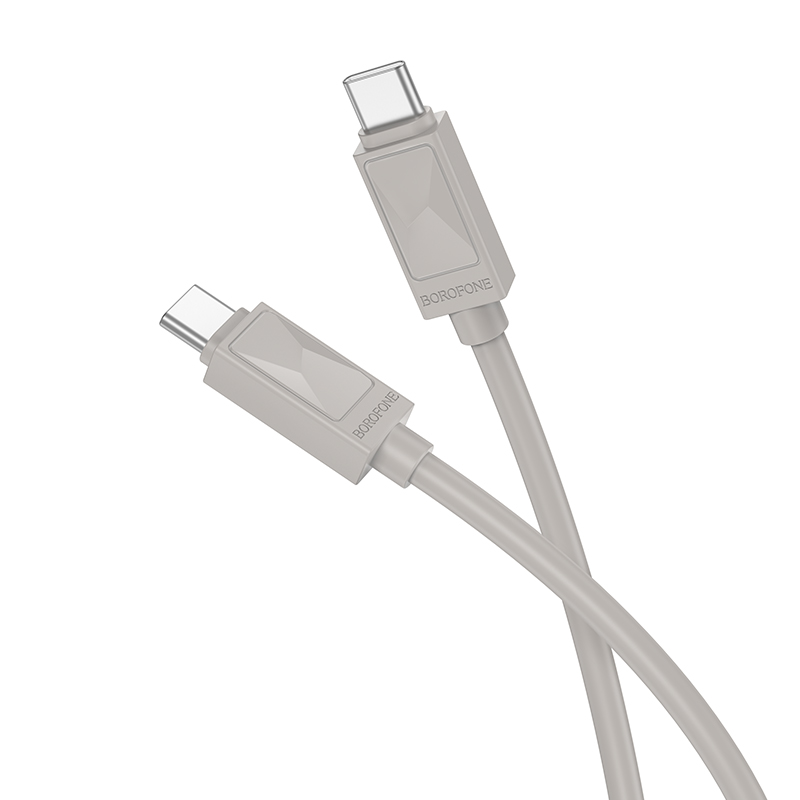 Кабель Type-C <--> Type-C  1.0м BOROFONE BX109 Joy, серый, PD60Вт