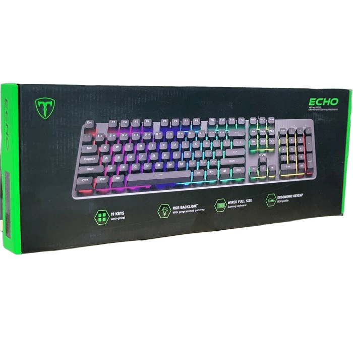 Клавиатура DEFENDER Echo RU,RGB,мембранная T 2