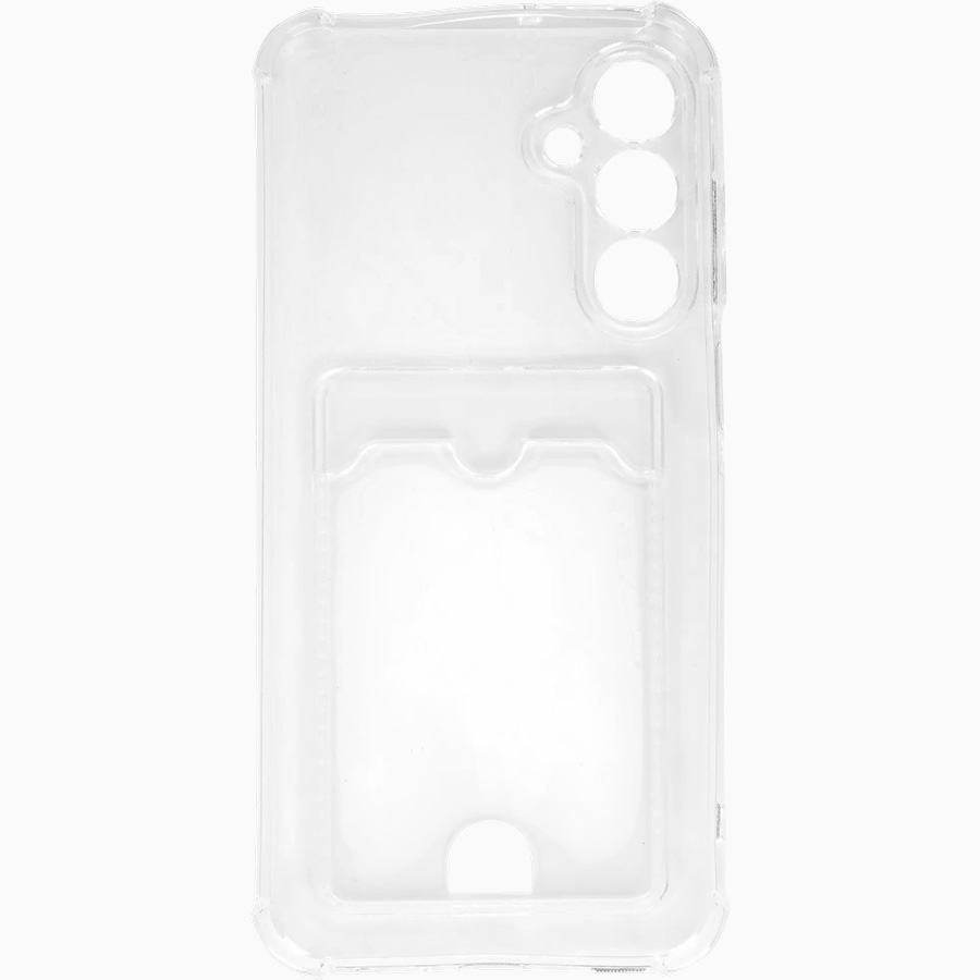 Задняя накладка ZIBELINO Silicone Card Holder для Samsung Galaxy A25 5G (A256) (прозрачный) защита камеры