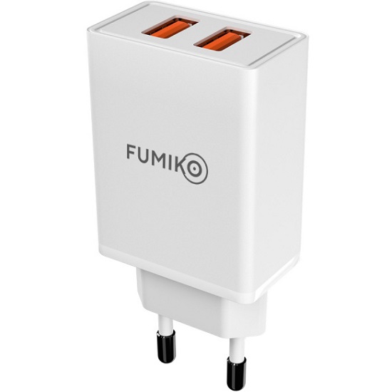 Сетевое ЗУ 2USB 2.4A FUMIKO CH13 белое