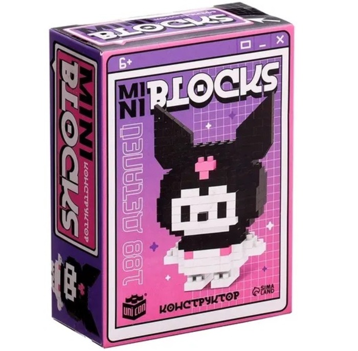 Конструктор UNICON «Mini Blocks. Тёмный кролик», 188 деталей 10620376