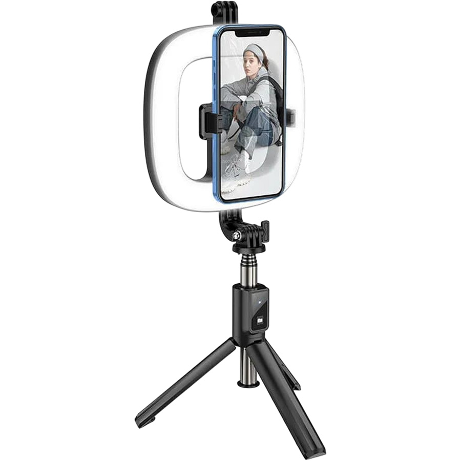 Монопод HOCO, LV03 Plus, Showfull, bluetooth, чёрный, (мятая упаковка) 7