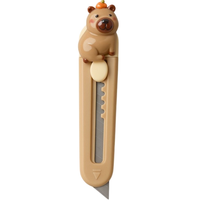Канцелярский нож "Capybara tomato", brown