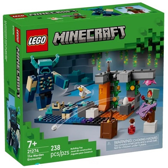 Конструктор LEGO Minecraft 21274 Столкновение с Варденом (Уп: 21*20*8)