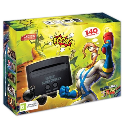 Приставка 16-bit Super Drive Earthworm Jim (140 встр. игр)